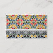 Ummauern Sie Fliesen vom Mihrab der Moschee von Visitenkarte (Rückseite)