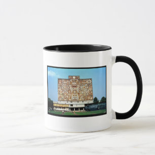 Ummauern Sie Mosaik auf der Fassade der zentralen Tasse