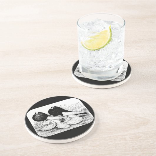 Umnähte Sandstein Untersetzer (Seite)