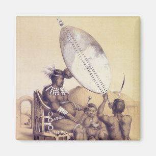 Umpanda der König des Amazulu, 1849 Magnet