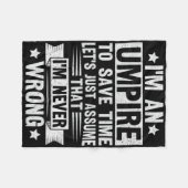 Umpire Funny Sketll Design For An Umpire  Fleecedecke (Vorderseite (Horizontal))