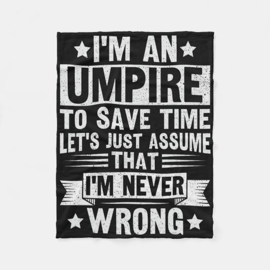 Umpire Funny Sketll Design For An Umpire  Fleecedecke (Vorderseite)