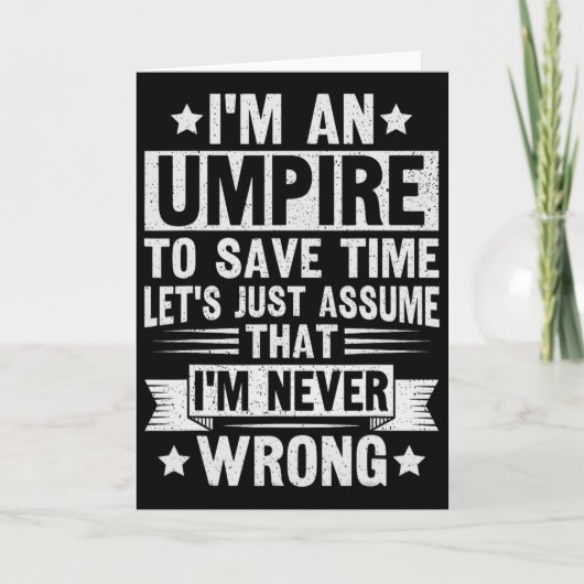 Umpire Funny Sketll Design For An Umpire  Karte (Vorderseite)