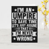 Umpire Funny Sketll Design For An Umpire  Karte (Gelbe Blume)