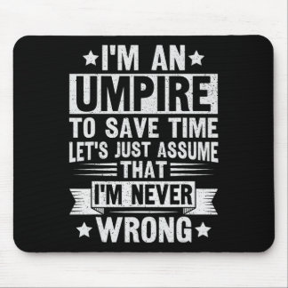 Umpire Funny Sketll Design For An Umpire  Mousepad