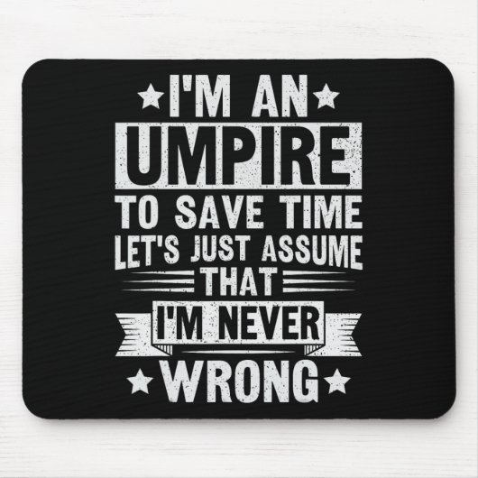 Umpire Funny Sketll Design For An Umpire  Mousepad (Vorne)