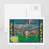 Umpire Lemon LabelClaremont, CA Postkarte (Vorne/Hinten)