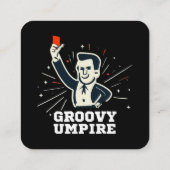 Umpire Quadratische Visitenkarte (Rückseite)