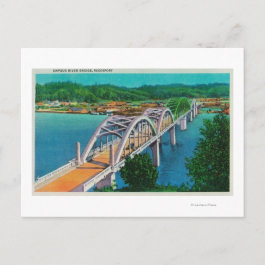 Umpqua-Brücke in Reedsport, Oregon Postkarte (Vorderseite)