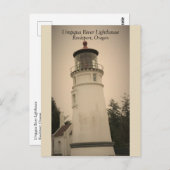 Umpqua River Lighthouse Postkarte (Vorne/Hinten)
