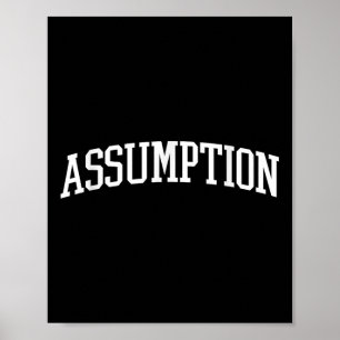 Umption Arch Vintage Retro Hochschulsport Poster