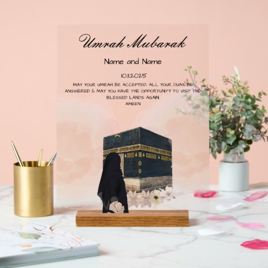 Umrah Mubarak Acrylschild (Hochzeit)