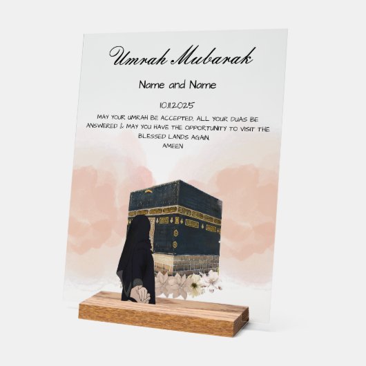 Umrah Mubarak Acrylschild (Winkel)