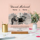 Umrah Mubarak Geschenk Acrylschild (Hochzeit)