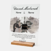 Umrah Mubarak Geschenk Acrylschild (Winkel)
