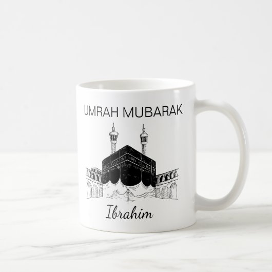 Umrah Mubarak Hajj Mubarak Kaabah Name Tasse (Rechts)