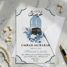 Umrah Mubarak Personalisierte Grußkarte Einladung