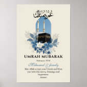 Umrah Mubarak Personalized Islamic Wall Art Poster (Vorne)