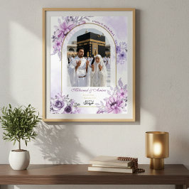 Umrah Mubarak Personalized Photo Islamic Wall Art  Poster
