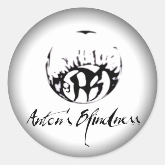 Umrandung zu schwarzen Rundklebern - Maßgeschneide Runder Aufkleber (Vorderseite)