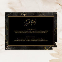 Umrandungskarte aus schwarzem Marmor