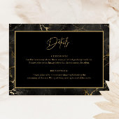 Umrandungskarte aus schwarzem Marmor Einladung