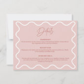 Umrandungskarte für die rosa und weiße Grenze Einladung (Vorderseite)