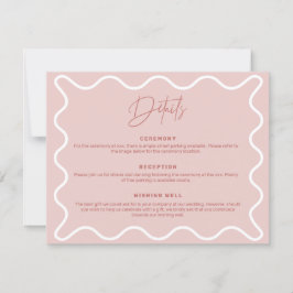 Umrandungskarte für die rosa und weiße Grenze Einladung