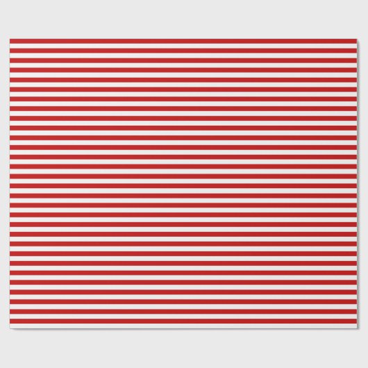 Umrandungspapier mit breiten roten und weißen Stre Geschenkpapier (Flach)