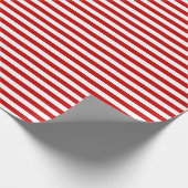Umrandungspapier mit breiten roten und weißen Stre Geschenkpapier (Ecke)