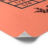 Umrechnungstabelle für rustikale Hühnereier Poster (Ecke)