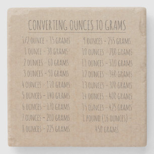 Umrechnungstabelle Gewicht Vintages einfaches Kraf Steinuntersetzer