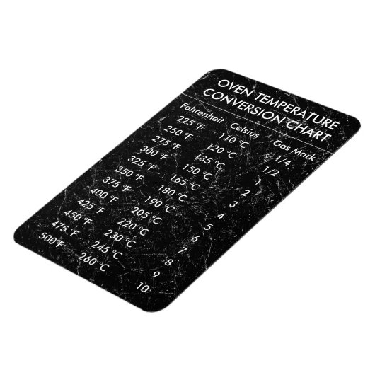 Umrechnungstabelle Temperatur Celsius Fahrenheit Magnet (Linke Seite)