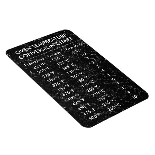 Umrechnungstabelle Temperatur Celsius Fahrenheit Magnet (Rechte Seite)