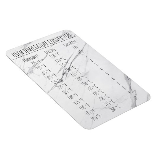 Umrechnungstabelle Temperatur Celsius Fahrenheit Magnet (Rechte Seite)