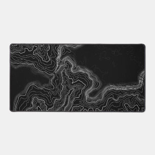 Umriss der topographischen Kartenlinien der großen Schreibtischunterlage