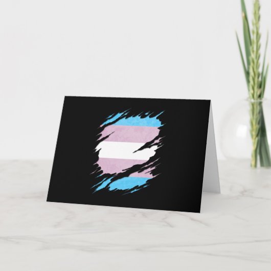 Umriss des Transgender-Pride-Flag Karte (Vorderseite)