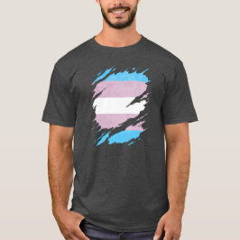 Umriss des Transgender-Pride-Flag T-Shirt