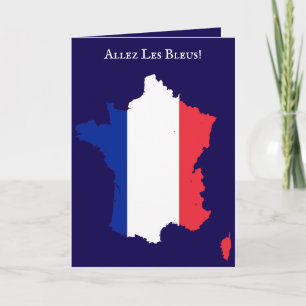 Umriss von Frankreich mit gleichem Blau Weiß Rot Karte