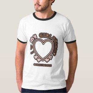 Umrissdesign für das Herz meiner Freundin T-Shirt