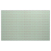 Umrissene dunkelrote Tupfen auf hellgrünem Gewebe Stoff (Yard (91,4 cm))