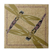 Umrissene Libellen-Kunst Fliese (Vorderseite)