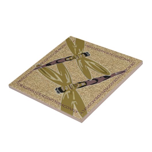 Umrissene Libellen-Kunst Fliese (Seite)