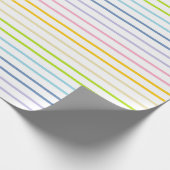 Umrissene Pastellregenbogen-Streifen Geschenkpapier (Ecke)