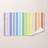 Umrissener Streifen-breiterer Spektrum-Regenbogen Badhandtuch Set (Handtuch)