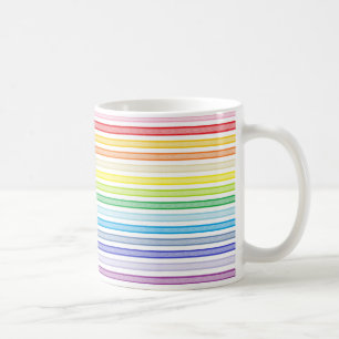 Umrissener Streifen-breiterer Spektrum-Regenbogen Kaffeetasse