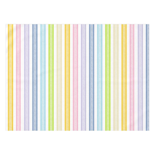 Umrissener Streifen-Pastell-Regenbogen Tischdecke (Vorderseite (Horizontal))