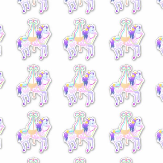 Umrissticker für Karussell (Blatt) Aufkleber (Vorderseite)