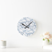 Umrisswale Runde Wanduhr (Zuhause)