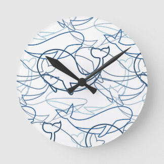 Umrisswale Runde Wanduhr